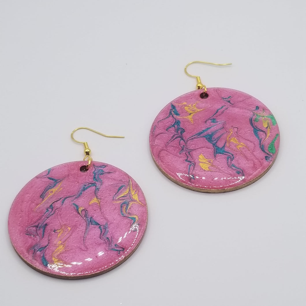 Wooden earrings- Birthday cake at designerDYAD.com