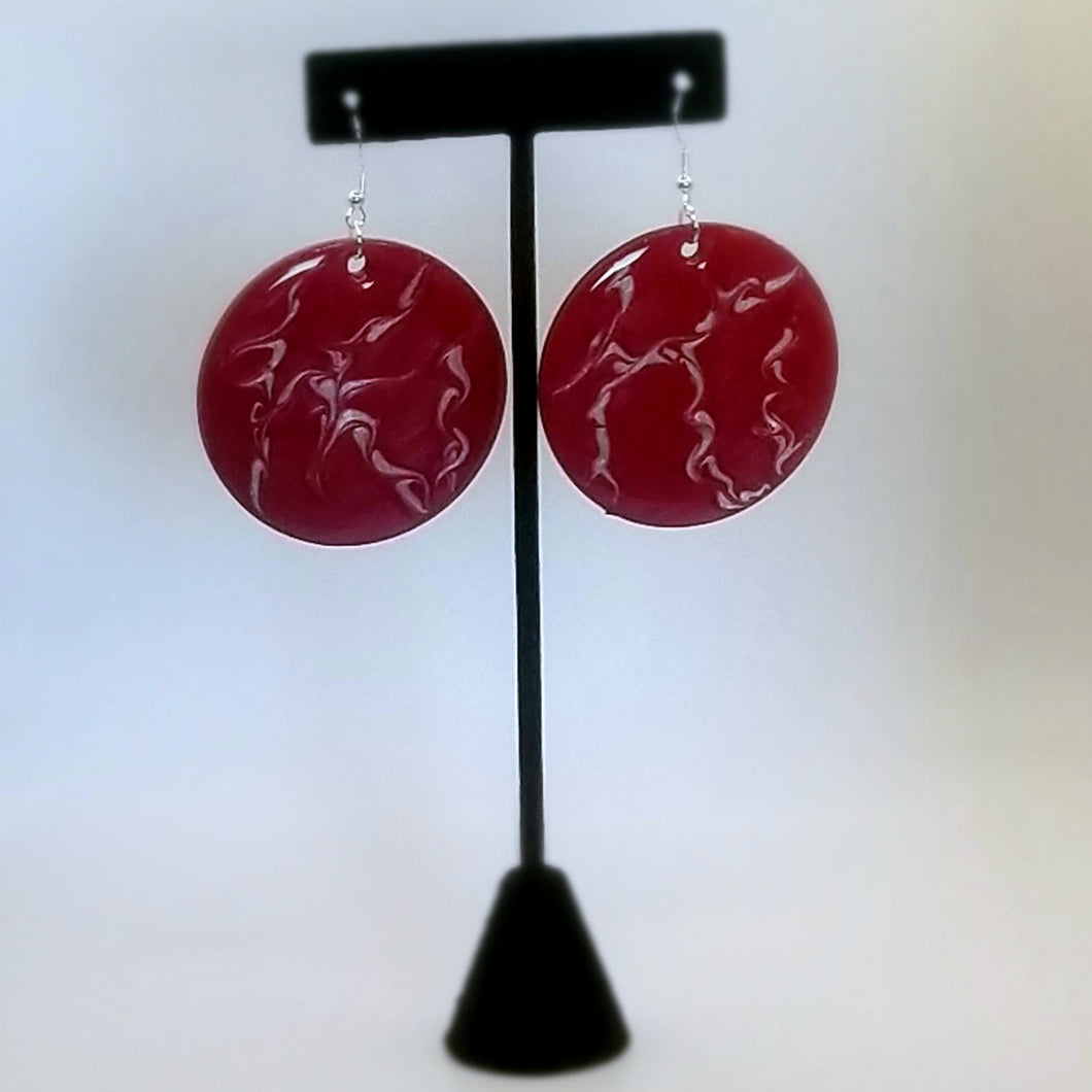 Wooden earrings- LadyRed at designerDYAD.com